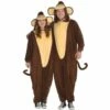Adult Zipster Monkey One Piece Costume Plus Size