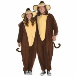 Adult Zipster Monkey One Piece Costume Plus Size