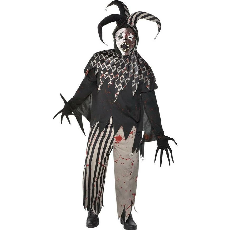 Mens Twisted Jester Costume Plus Size 3 Mens Twisted Jester Costume Plus Size