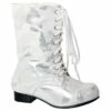 Girls White Viva Combat Boots -Cosplay Store 2024 P794563