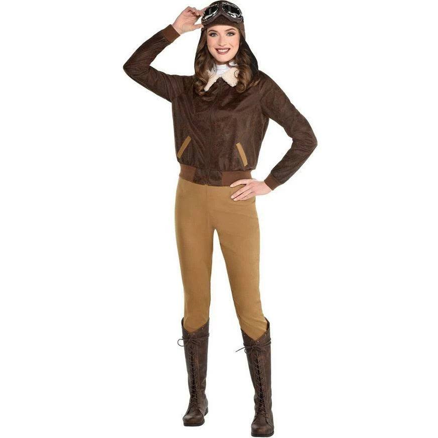 AMSCAN Adult Amelia Earhart Costume 3 AMSCAN Adult Amelia Earhart Costume