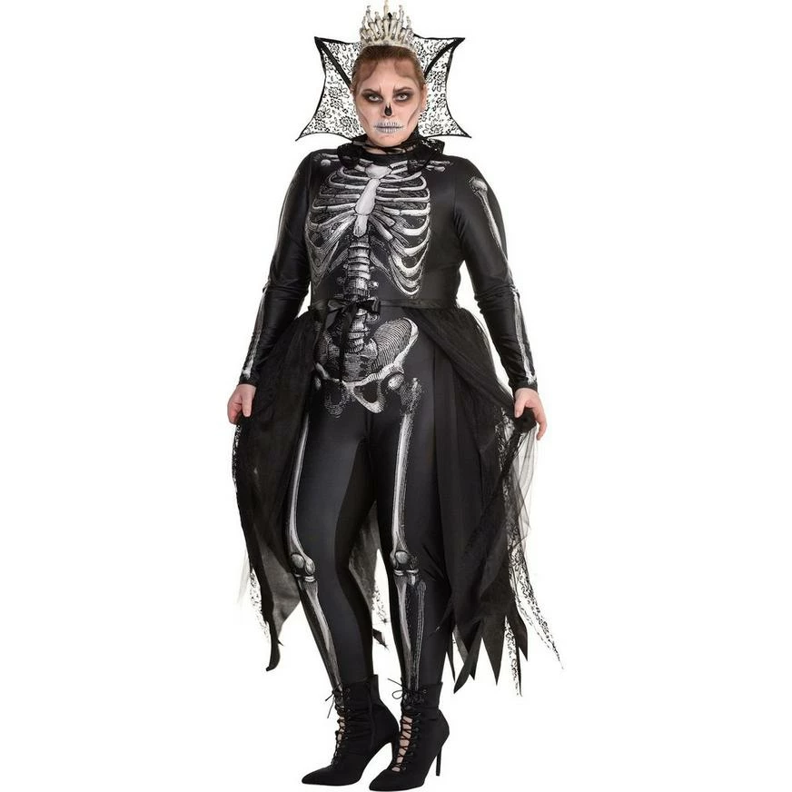 AMSCAN Adult Gothic Skeleton Queen Costume - Plus Size 3 AMSCAN Adult Gothic Skeleton Queen Costume - Plus Size