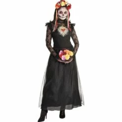 AMSCAN Day Of The Dead Sacred Heart Couture Dress For Adults