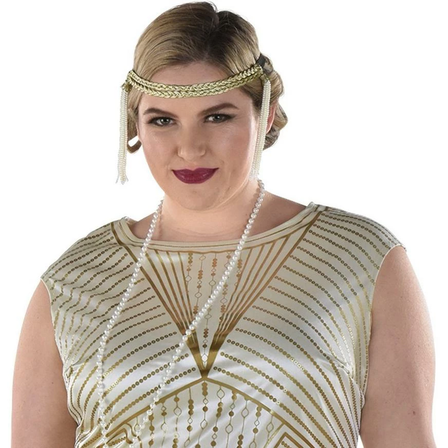 Adult Flirty Flapper Plus Size Costume 4 Adult Flirty Flapper Plus Size Costume - Image 2