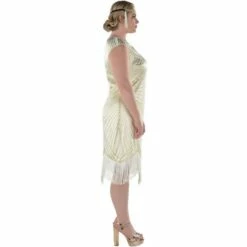 Adult Flirty Flapper Plus Size Costume 9 Adult Flirty Flapper Plus Size Costume -Cosplay Store 2024 P941120 03