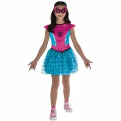 AMSCAN Kids' Pink & Blue Spider-Girl Costume - Marvel