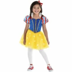 AMSCAN Kids' Light-Up Snow White Costume - Disney Snow White & The Seven Dwarfs