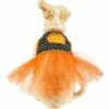 Black & Orange Dot Jack-o'-Lantern Dog Tutu Dress