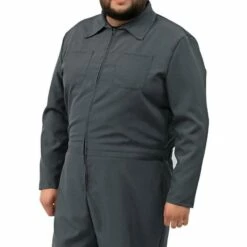 Adult Gray Plus Size Mechanic Coverall Jumpsuit -Cosplay Store 2024 P945469 01